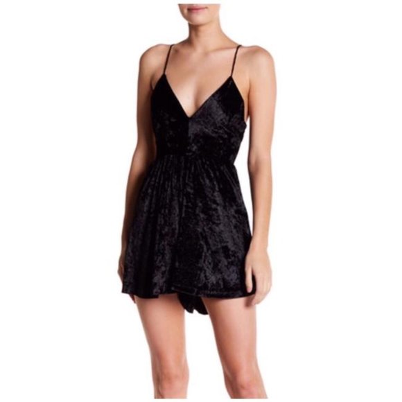 Sam Edelman Pants - Sam Edelman Black Velvet Romper